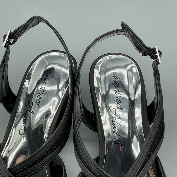 NEW Easy Street Women’s Tristen Dance Flex Outsole Sandals Black Size 7N - Picture 6 of 10
